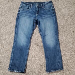 Silver Jeans Women's Cropped Blue Denim